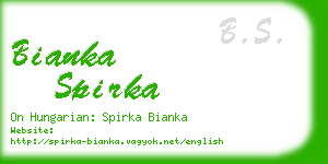 bianka spirka business card